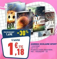 Agenda Scolaire Sport 12/17 cm