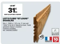 Lot de 5 clins "St Louis" Douglas