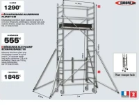 Échafaudage aluminium pliant 5 m Europa Pro