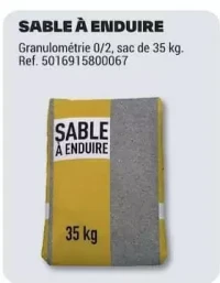 Sable à enduire granulométrie 0/2, sac de 35 kg