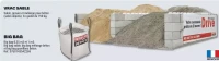 Vrac sable, gravier et mélange pour béton / Big Bag 0.25 m3 et 1 m3