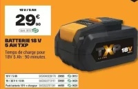 BATTERIE 18 V 5 AH TXP TITAN