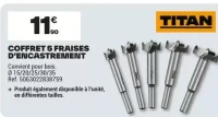 COFFRET 5 FRAISES D'ENCASTREMENT TITAN