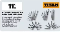 COFFRET 40 PIECES PERCAGE VISSAGE TITAN