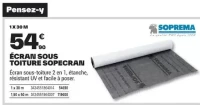 Écran sous toiture Sopecran SOPREMA