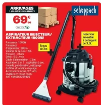 Aspirateur injecteur/extracteur 1600W Scheppach