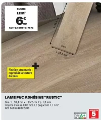 Lame PVC adhésive "Rustic"