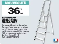 Escabeau aluminium 5 marches