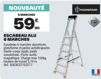 Escabeau alu 6 marches Magnusson
