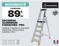 Escabeau aluminium 5 marches - Pro Magnusson