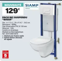 Pack WC suspendu "Basia"