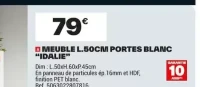 Meuble sous-vasque blanc L.50cm Cooke & Lewis Idalie