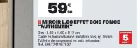 Miroir L.80 effet bois foncé Authentik