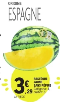 Pastèque jaune sans pépins Bouquet