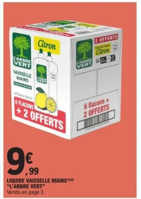 Liquide vaisselle mains L'Arbre Vert Citron