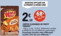 Crêpes classiques ou fruity Whaou!
