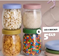 4 Bocaux en verre 700ml