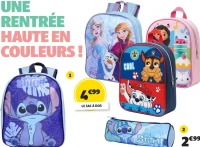 Sac à dos licence (Stitch, Reine des Neiges, Pat' Patrouille ou Gabby's Dollhouse)