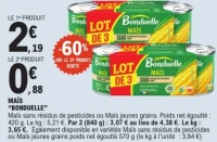 Maïs sans résidus de pesticides Bonduelle
