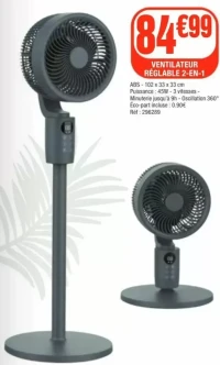 VENTILATEUR RÉGLABLE 2-EN-1