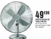 VENTILATEUR DE TABLE MÉTAL