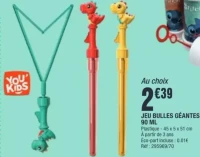 Jeu bulles géantes 90 ml You' Kids