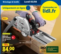 PARKSIDE PERFORMANCE Scie plongeante sans fil 20V