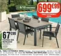 Table extensible Siena