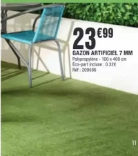 Gazon artificiel 7 mm