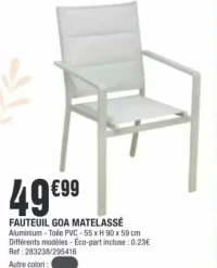 Fauteuil Goa Matelassé