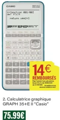 Calculatrice graphique GRAPH 35+E II Casio