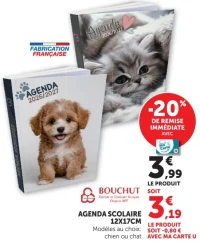 Agenda scolaire Bouchut 12x17cm