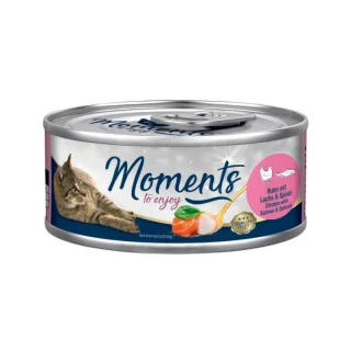 MOMENTS Adult Poulet avec saumon et épinards 12x70 g