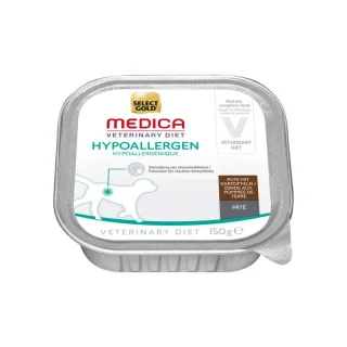 SELECT GOLD Medica Hypoallergénique Barquettes de Pâtée Chien Adulte Dinde et Pomme de Terre 10x150 g