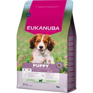 EUKANUBA Croquettes pour Chiot S/M - Riche en Agneau - 3KG