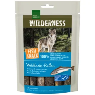REAL NATURE WILDERNESS Snack au poisson Rouleaux de saumon sauvage. 70 g