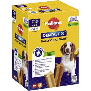 Pedigree Soin dentaire Dentastix Multipack 28 friandises pour les chiens de taille moyenne