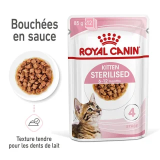 ROYAL CANIN KITTEN STERILISED en sauce 12x85 g
