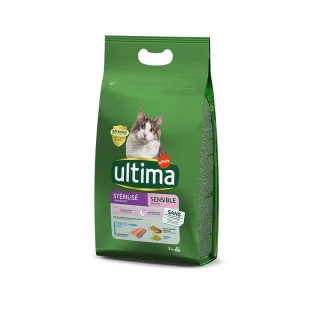 Ultima croquettes Chat Stérilisé Bien-Être Digestif Truite 3 kg
