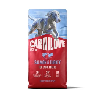 Carnilove Active Croquettes Chien Adulte Grande Race Saumon & Dinde 12 kg