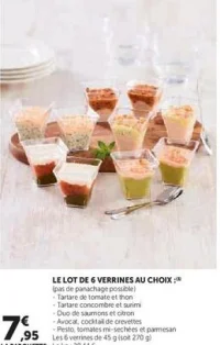 LE LOT DE 6 VERRINES AU CHOIX