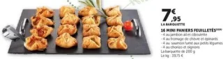 16 MINI PANIERS FEUILLETÉS
