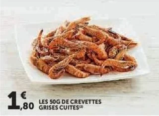 LES 50G DE CREVETTES GRISES CUITES