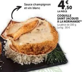 COQUILLE SAINT JACQUES À LA NORMANDE