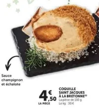 COQUILLE SAINT JACQUES À LA BRETONNE