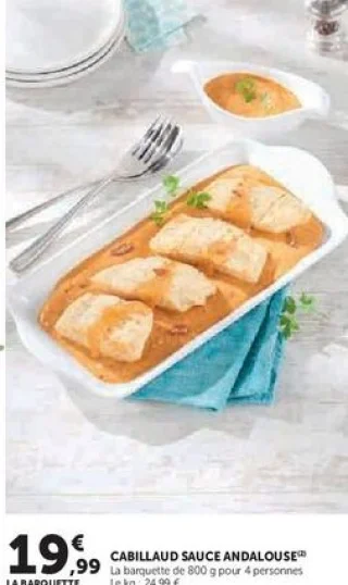 CABILLAUD SAUCE ANDALOUSE