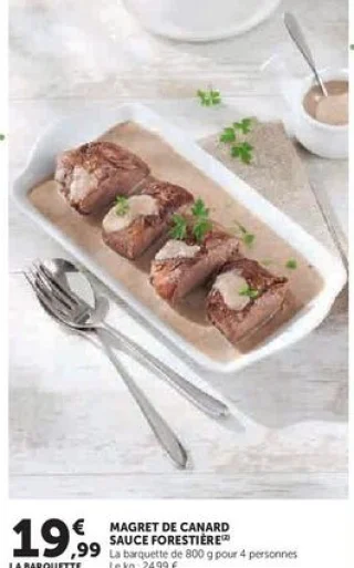 MAGRET DE CANARD SAUCE FORESTIÈRE