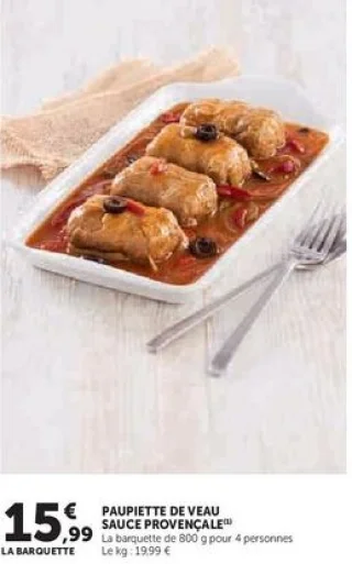 PAUPIETTE DE VEAU SAUCE PROVENÇALE