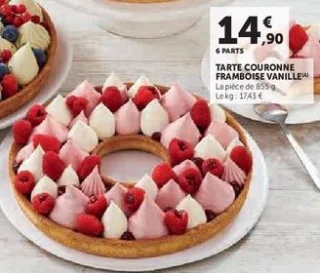 TARTE COURONNE FRAMBOISE VANILLE