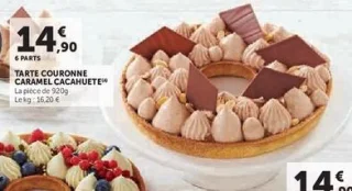 TARTE COURONNE CARAMEL CACAHUETE
